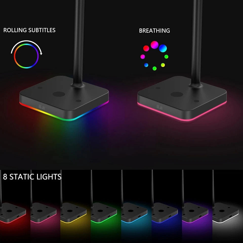 Aeroflux RGB Headphone Stand with Wireless Charger