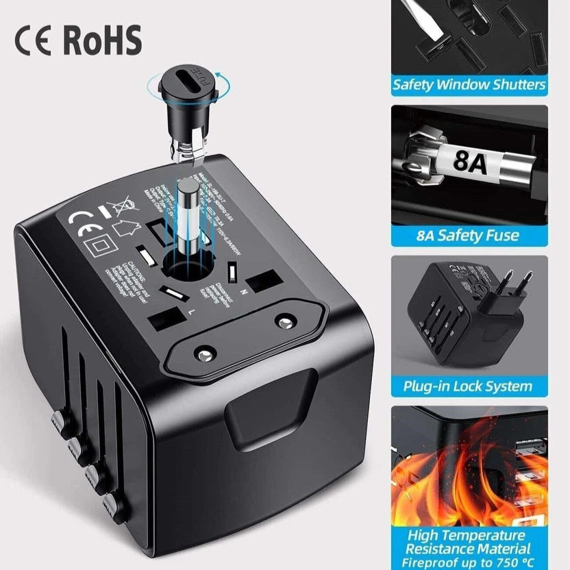 Aeroflux Universal Travel Adapter – Global Charging, Simplified