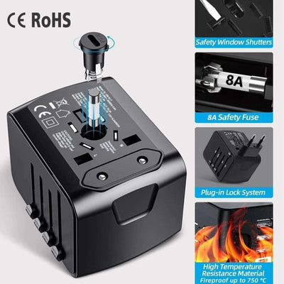Aeroflux Universal Travel Adapter – Global Charging, Simplified