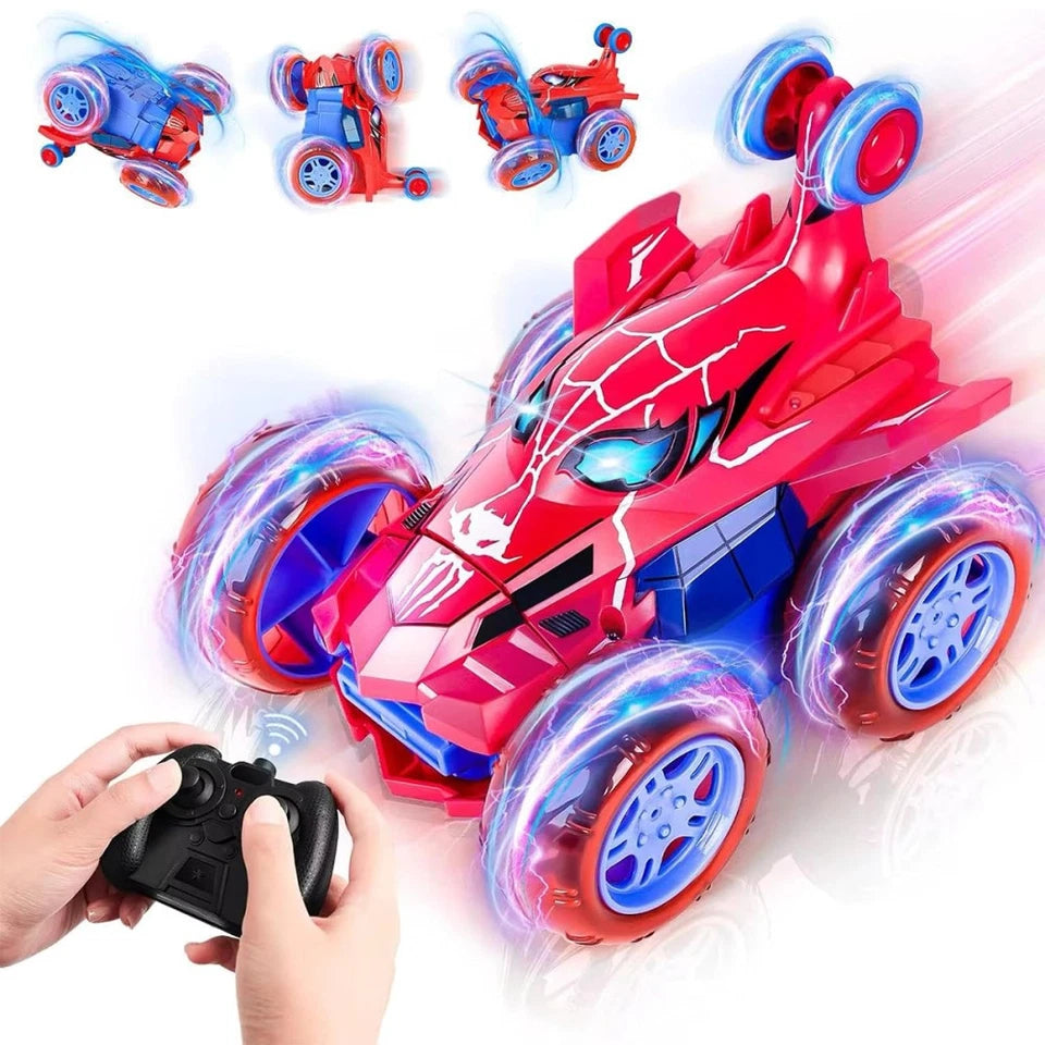 Aeroflux© Spider Stunt RC Car – 360° Drift, LED Lights & Rechargeable Power