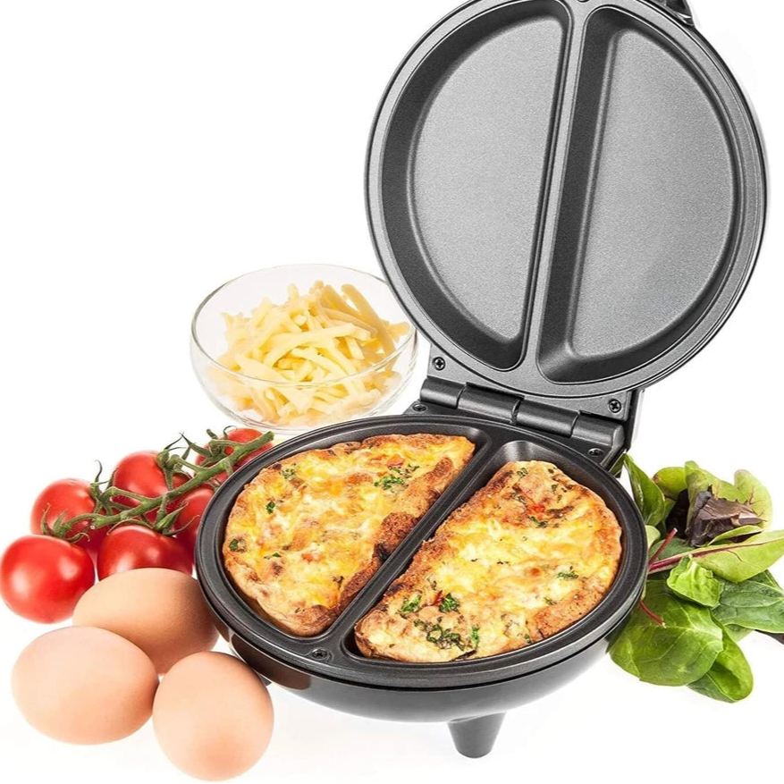Aeroflux Dual Omelette Maker – Non-Stick Deep Fill Cooking Plates, Double Egg Cooker, Easy Clean, 750W