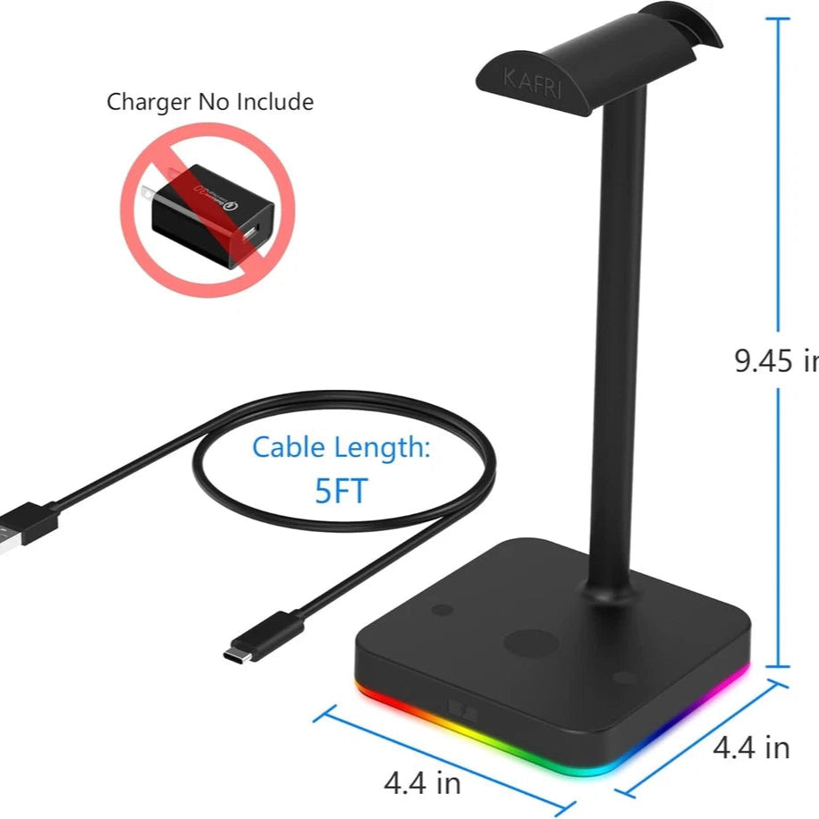 Aeroflux RGB Headphone Stand with Wireless Charger