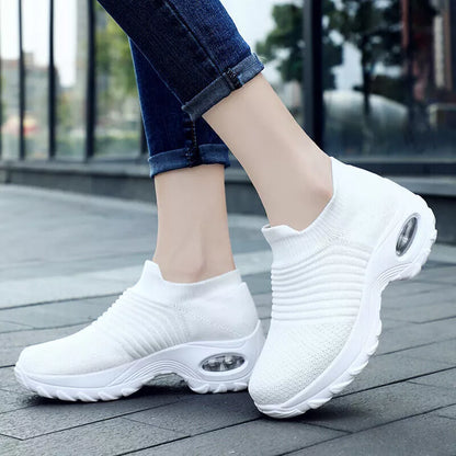 Aeroflux® Women's Slip-On Orthopedic Trainers – Air Cushion Comfort & Support
