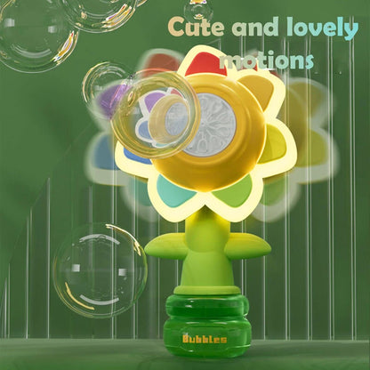 Aeroflux© Sunflower Bubble Machine – Dancing LED Bubble Maker for Magical Outdoor Fun