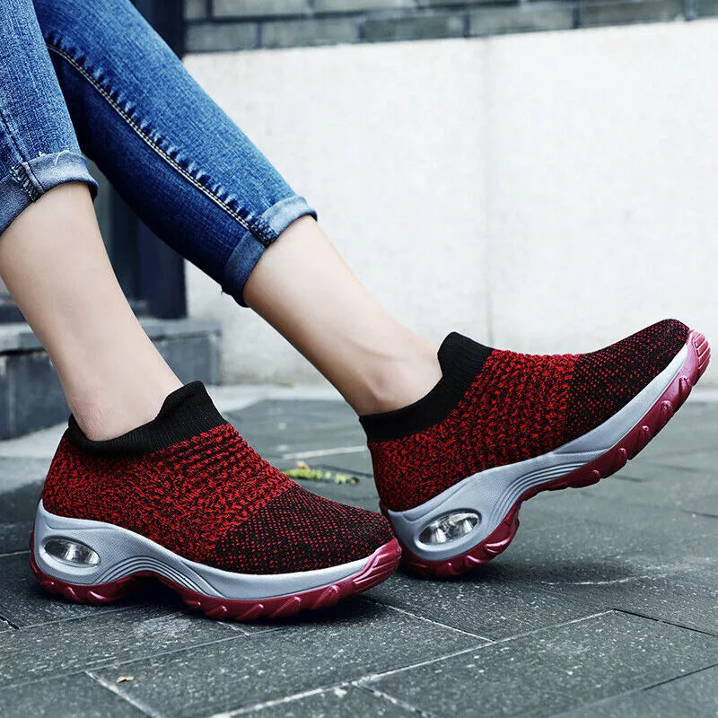 Aeroflux® Women's Slip-On Orthopedic Trainers – Air Cushion Comfort & Support