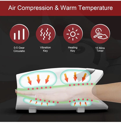 AeroFlux Hand Massager with Compression & Heat – Ultimate Relief for Tired Hands