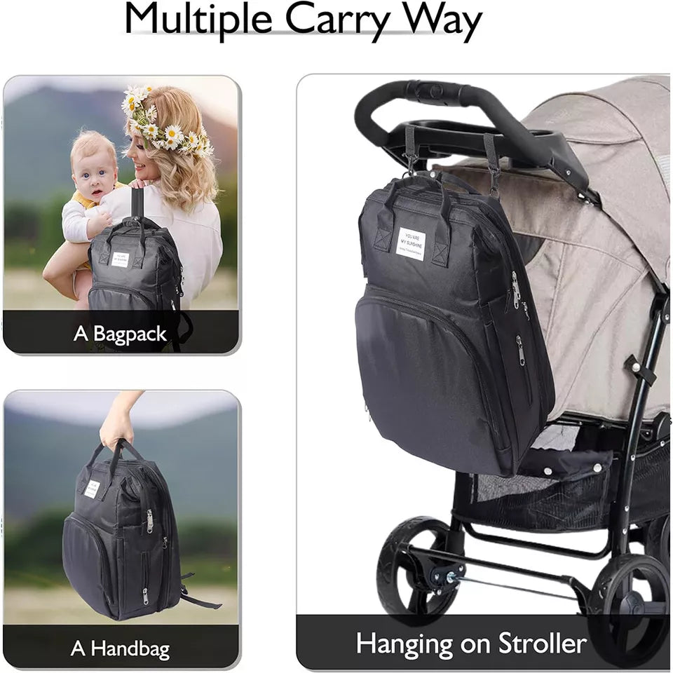 Aeroflux© UltraCare Nappy Backpack + Portable Changing Mat