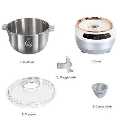 Aeroflux© Electric Dough Mixer: Precision Kneading with Built-In Dough Resting