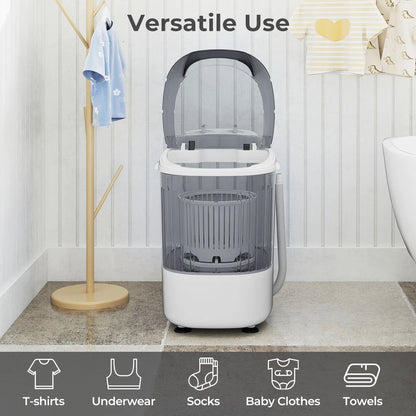 Aeroflux© Compact Portable Mini Washing Machine – Dual Wash & Spin with 2.5kg Capacity