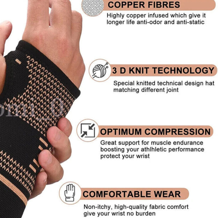 Aeroflux© Copper Wrist Hand Brace: No More Wrist Pain DPD2