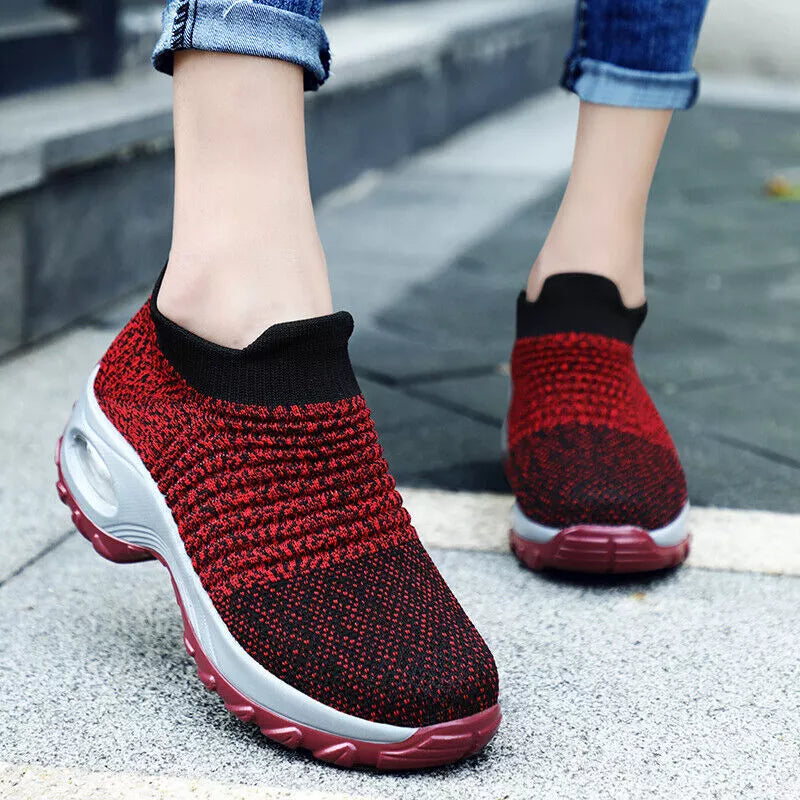 Aeroflux® Women's Slip-On Orthopedic Trainers – Air Cushion Comfort & Support