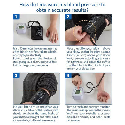 Aeroflux© Digital Blood Pressure Monitor – Upper Arm Cuff | Automatic & Accurate Readings