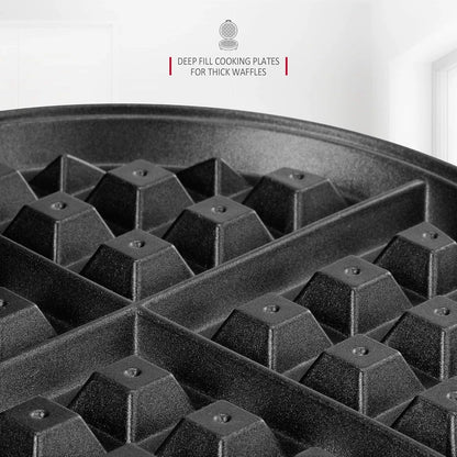 Aeroflux Deep-Fill Waffle Maker – Non-Stick Belgian Waffles at Home