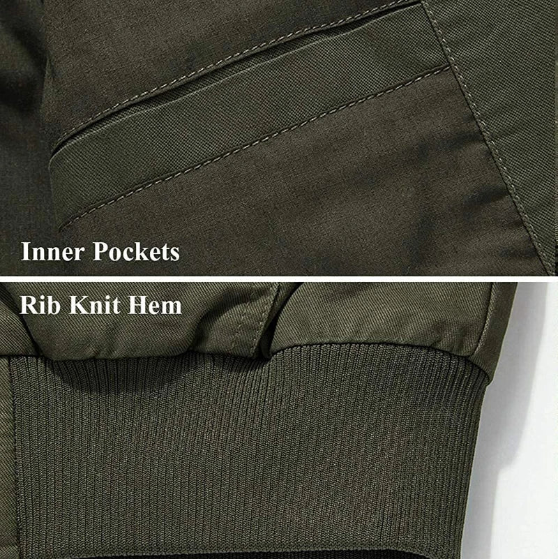 Aeroflux Men’s Cargo Military Tactical Jacket – Cotton Bomber Style Combat Coat