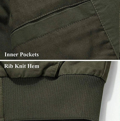 Aeroflux Men’s Cargo Military Tactical Jacket – Cotton Bomber Style Combat Coat