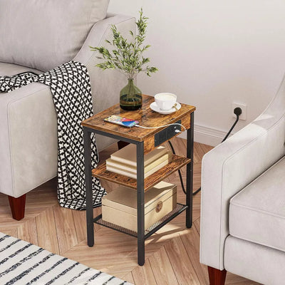 Aeroflux Slim Side Table with Built-in Charging Station