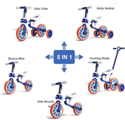Aeroflux© 5-in-1 Balance Bike & Tricycle for Kids – Adjustable & Safe Design