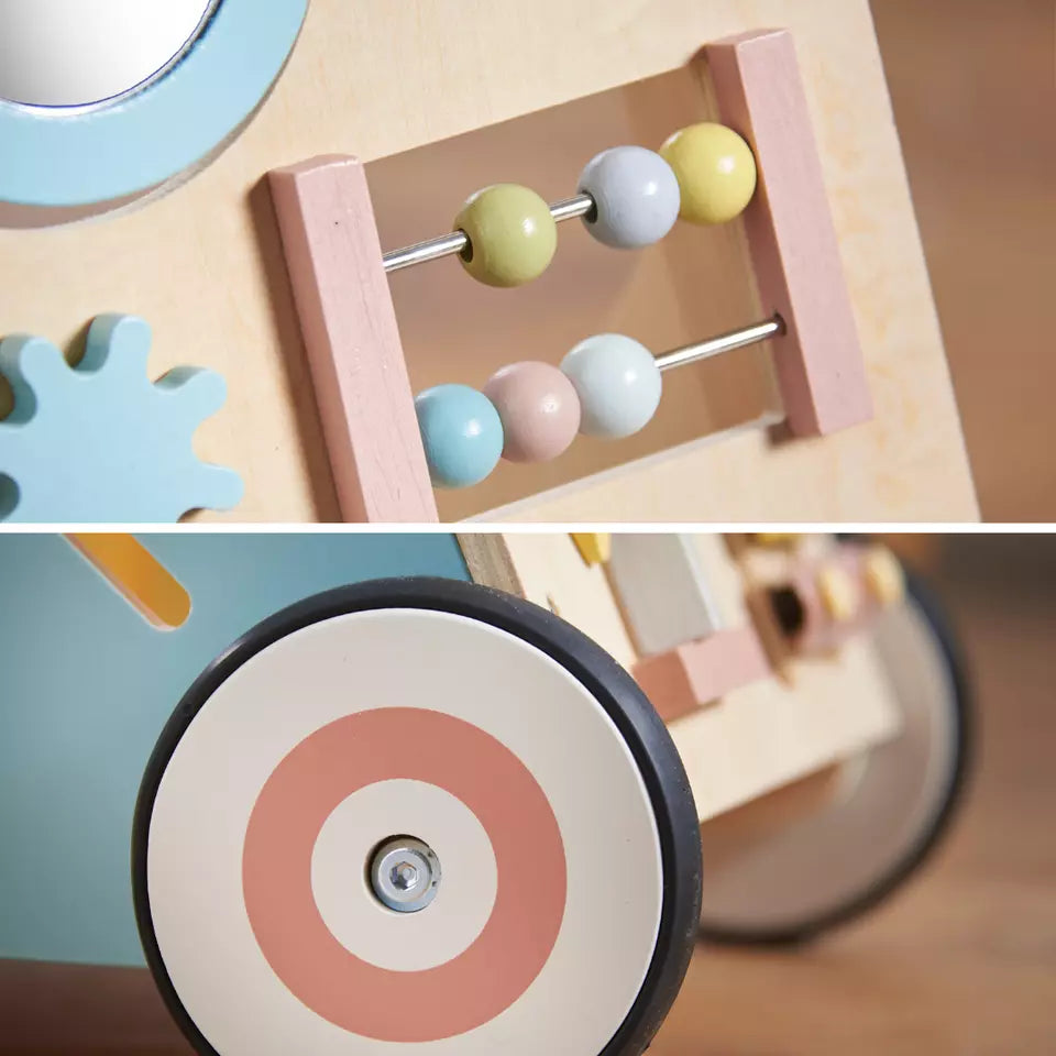 Aeroflux® Premium Wooden Baby Walker – 10-in-1 Learning Activity Center