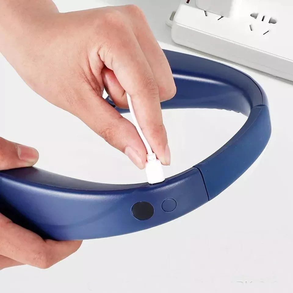 Aeroflux BreezePro Bladeless Neck Fan – USB Rechargeable, Hands-Free Personal Cooling Fan