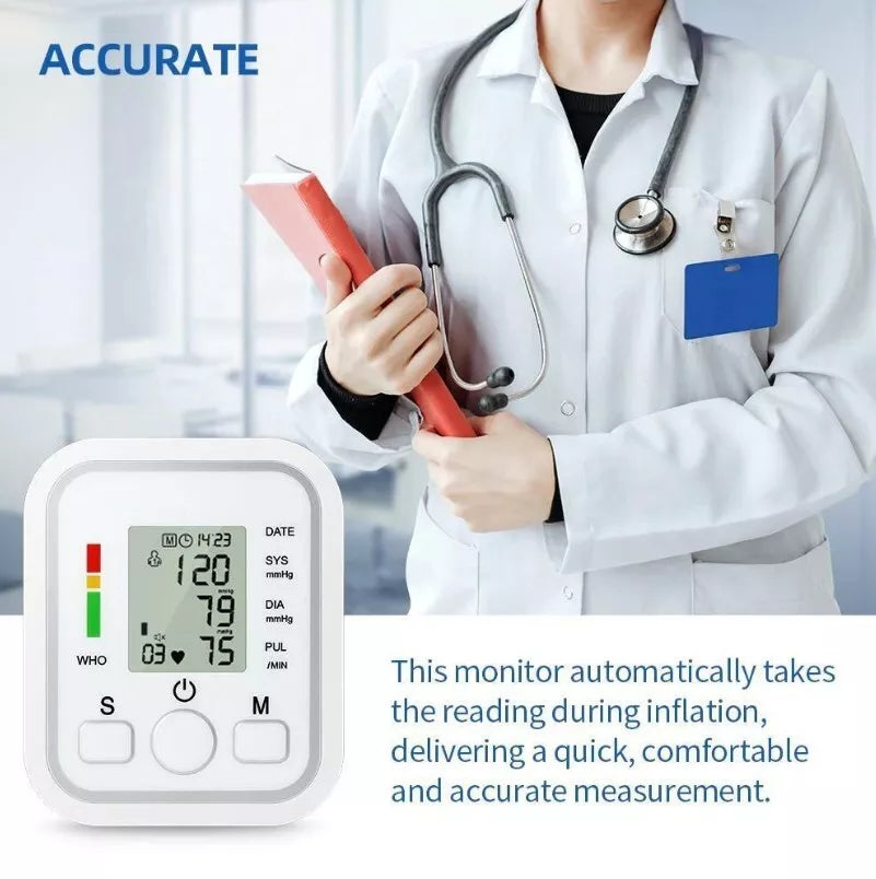 Aeroflux© Digital Blood Pressure Monitor – Upper Arm Cuff | Automatic & Accurate Readings