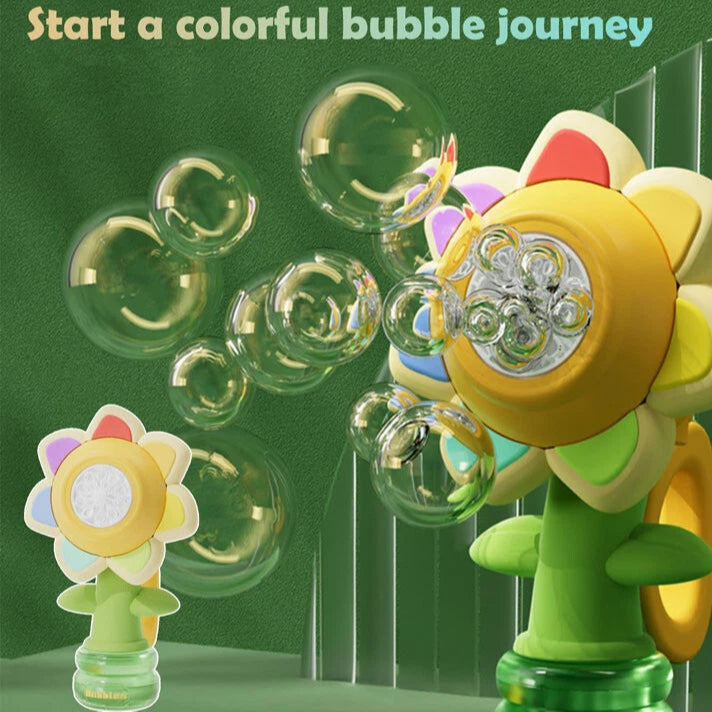 Aeroflux© Sunflower Bubble Machine – Dancing LED Bubble Maker for Magical Outdoor Fun