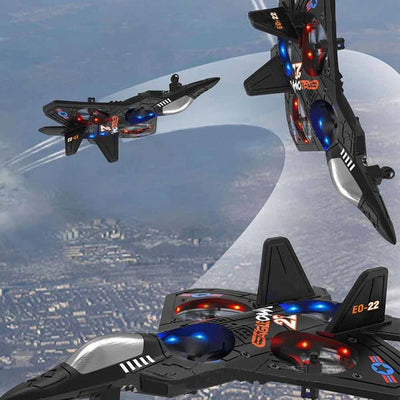 Aeroflux RC Jet Plane Glider – 2.4G Remote Control Stunt Aircraft with LED