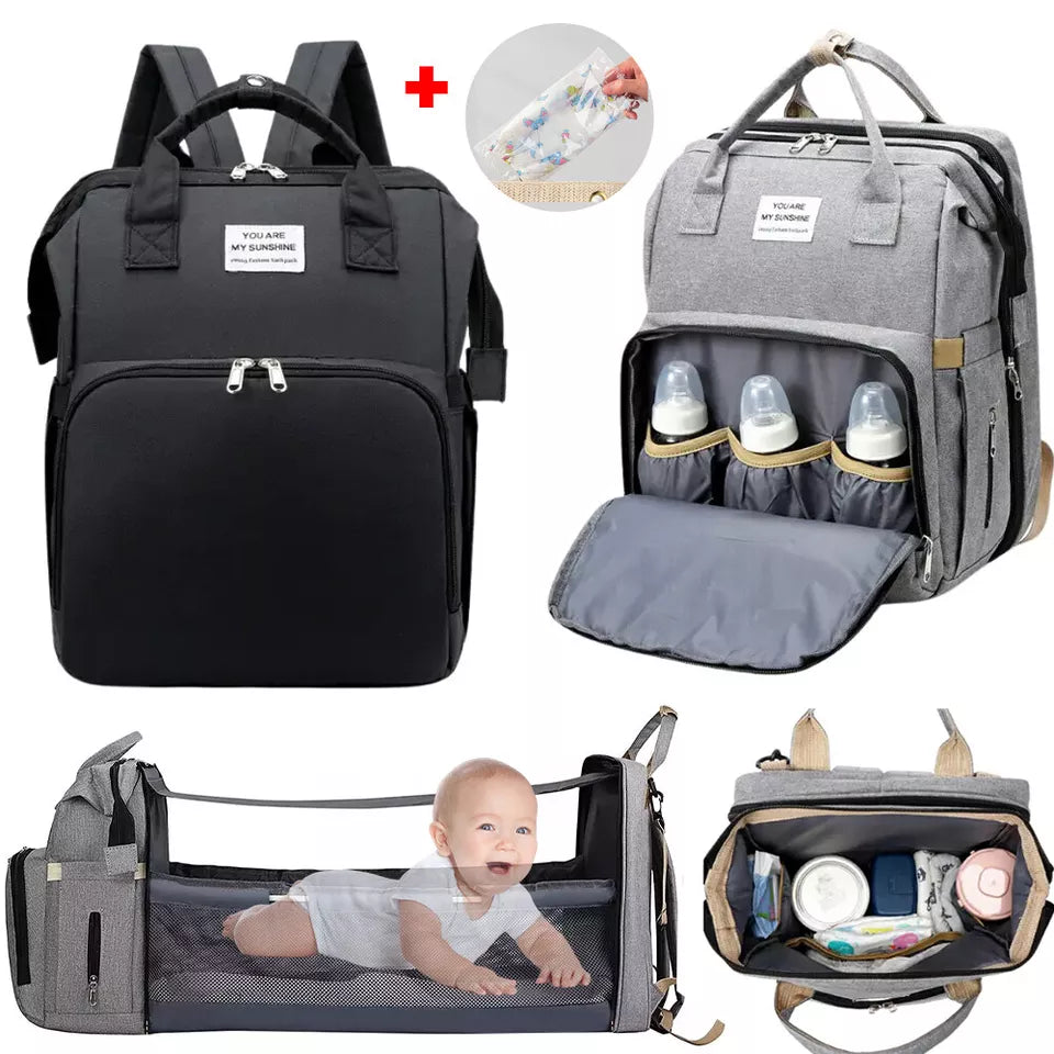 Aeroflux© UltraCare Nappy Backpack + Portable Changing Mat