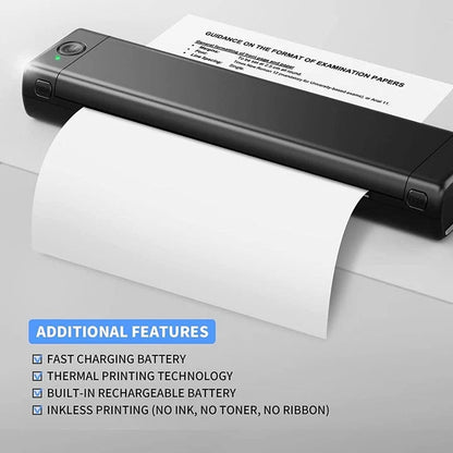Aeroflux M08F Wireless Portable A4 Thermal Printer – Inkless, Effortless, On-the-Go