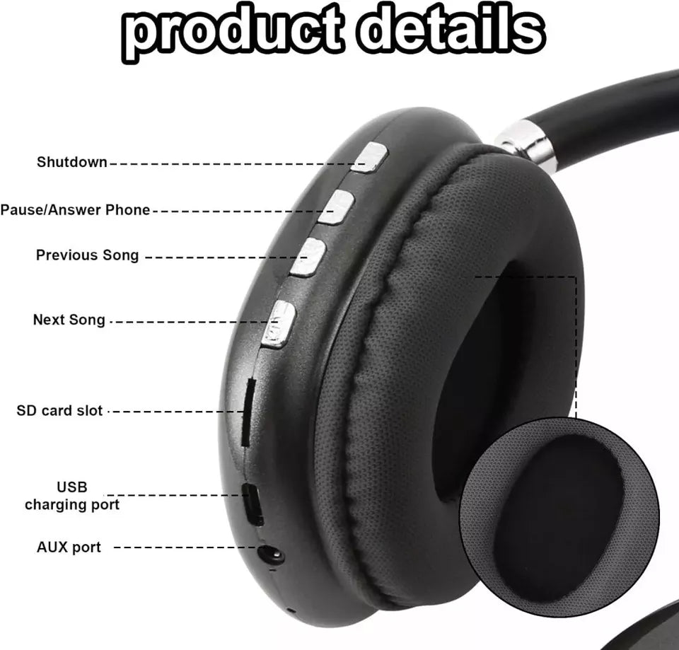 Aeroflux Wireless Bluetooth Headphones – Immersive Sound, Seamless Connectivity