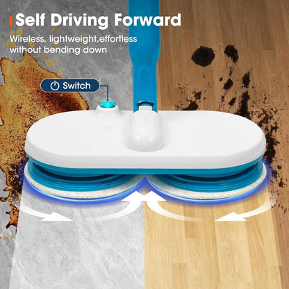 Aeroflux Cordless Electric Floor Mop – Rechargeable Scrubber, Sweeper, and Polisher