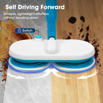 Aeroflux Cordless Electric Floor Mop – Rechargeable Scrubber, Sweeper, and Polisher