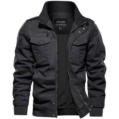 Aeroflux Men’s Cargo Military Tactical Jacket – Cotton Bomber Style Combat Coat