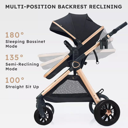 Aeroflux© 3-in-1 Baby Stroller & Travel System: Premium Comfort & Safety