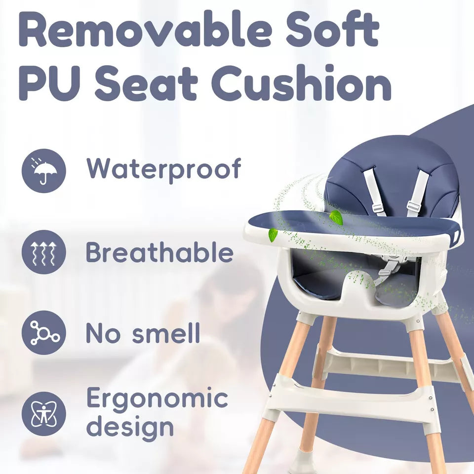Aeroflux© Premium Baby Feeding High Chair – Adjustable, Safe & Convenient