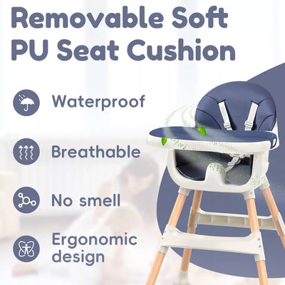 Aeroflux© Premium Baby Feeding High Chair – Adjustable, Safe & Convenient