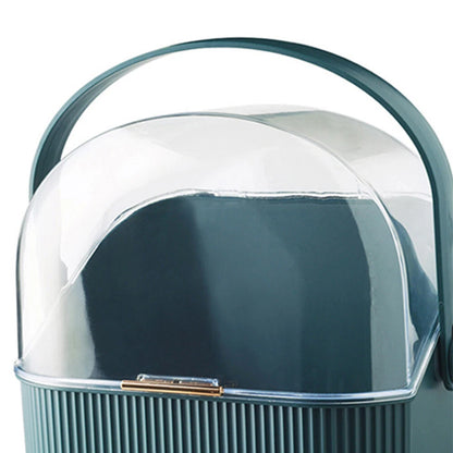 Aeroflux Luxe Cosmetic & Skincare Organiser – 3-Layer Vanity Storage Case with Drawers & Rotating Display Lid (White & Green)
