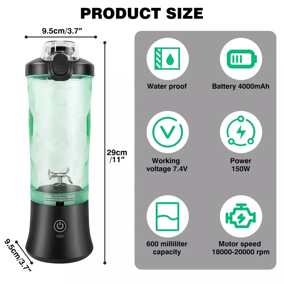 Aeroflux 600ml Portable USB Blender