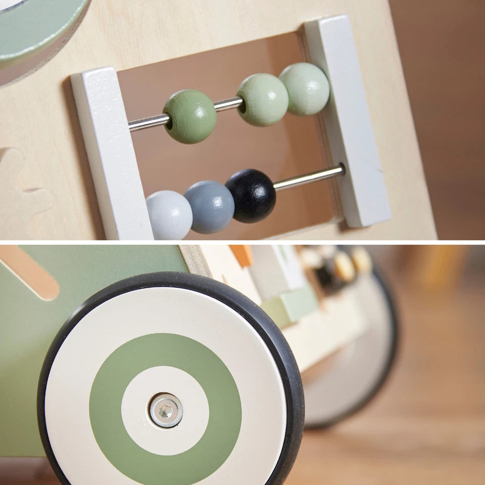 Aeroflux® Premium Wooden Baby Walker – 10-in-1 Learning Activity Center