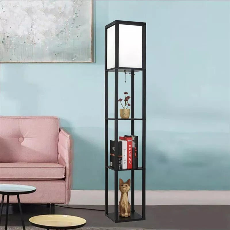 Aeroflux® Floor Lamp with Shelves – Modern Lighting with Smart Storage