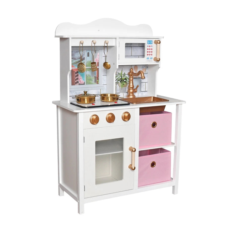 Aeroflux© Kids Premium Wooden Kitchen Play Set