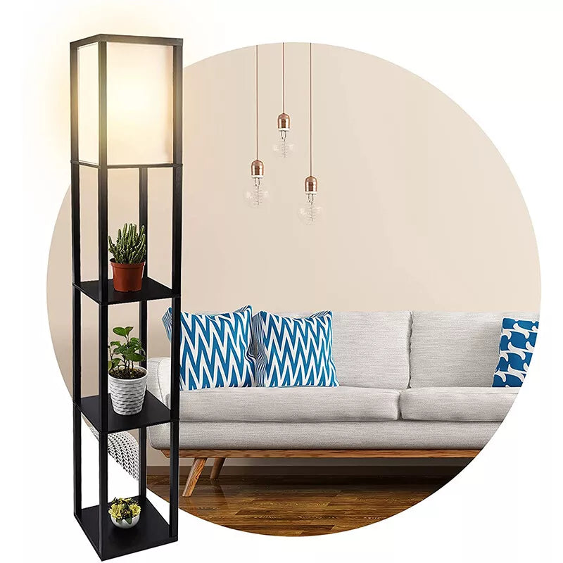 Aeroflux® Floor Lamp with Shelves – Modern Lighting with Smart Storage