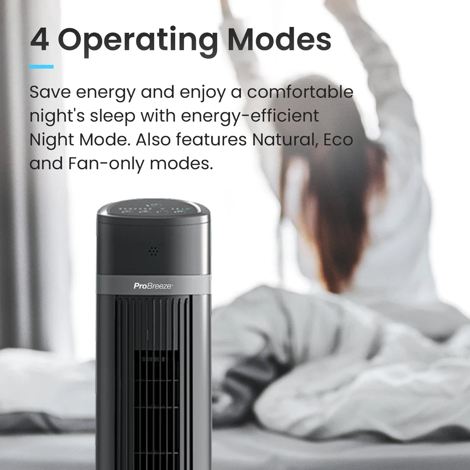 AeroFlux 40" Bladeless Tower Fan – Smooth, Silent, Smart Cooling