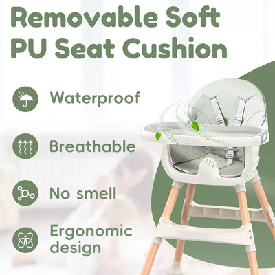 Aeroflux© Premium Baby Feeding High Chair – Adjustable, Safe & Convenient