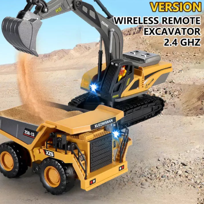 Aeroflux Remote Control RC Digger with Charger & Battery – Children’s RC Excavator Toy