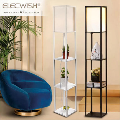 Aeroflux® Floor Lamp with Shelves – Modern Lighting with Smart Storage