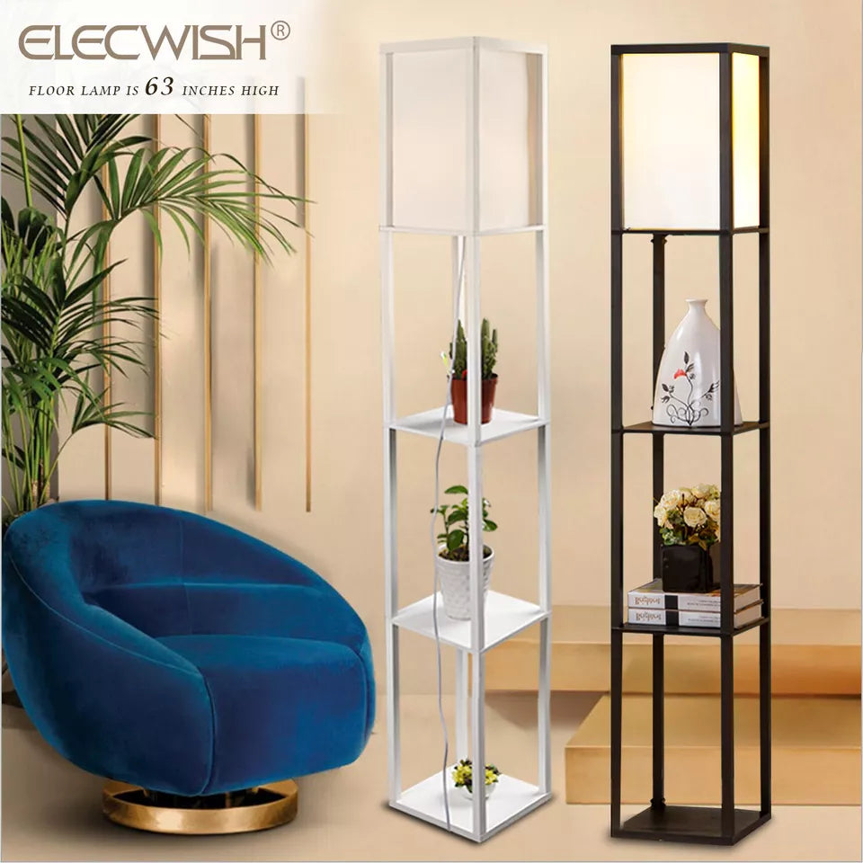 Aeroflux® Floor Lamp with Shelves – Modern Lighting with Smart Storage