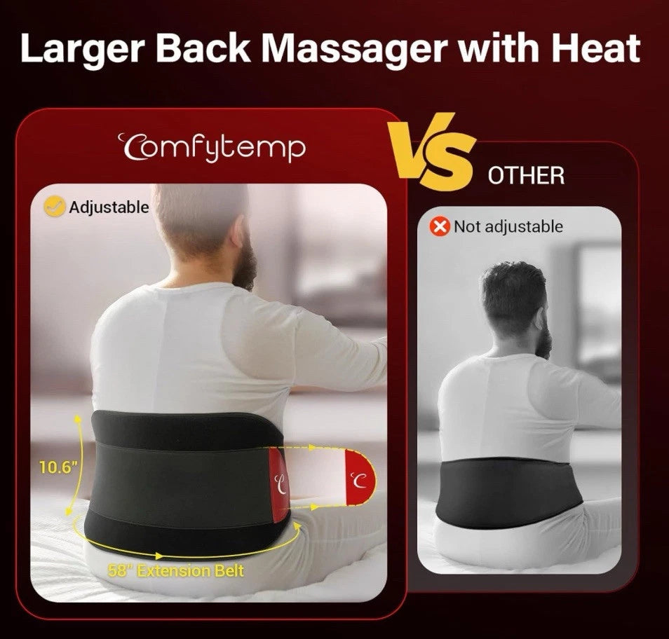 Aeroflux XXL Cordless Infrared Heat Pad – Back Pain Relief with Vibration Massage & App Control