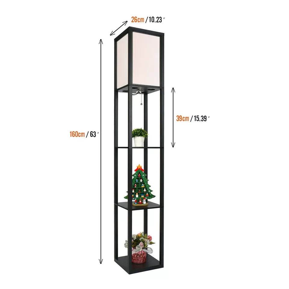 Aeroflux® Floor Lamp with Shelves – Modern Lighting with Smart Storage