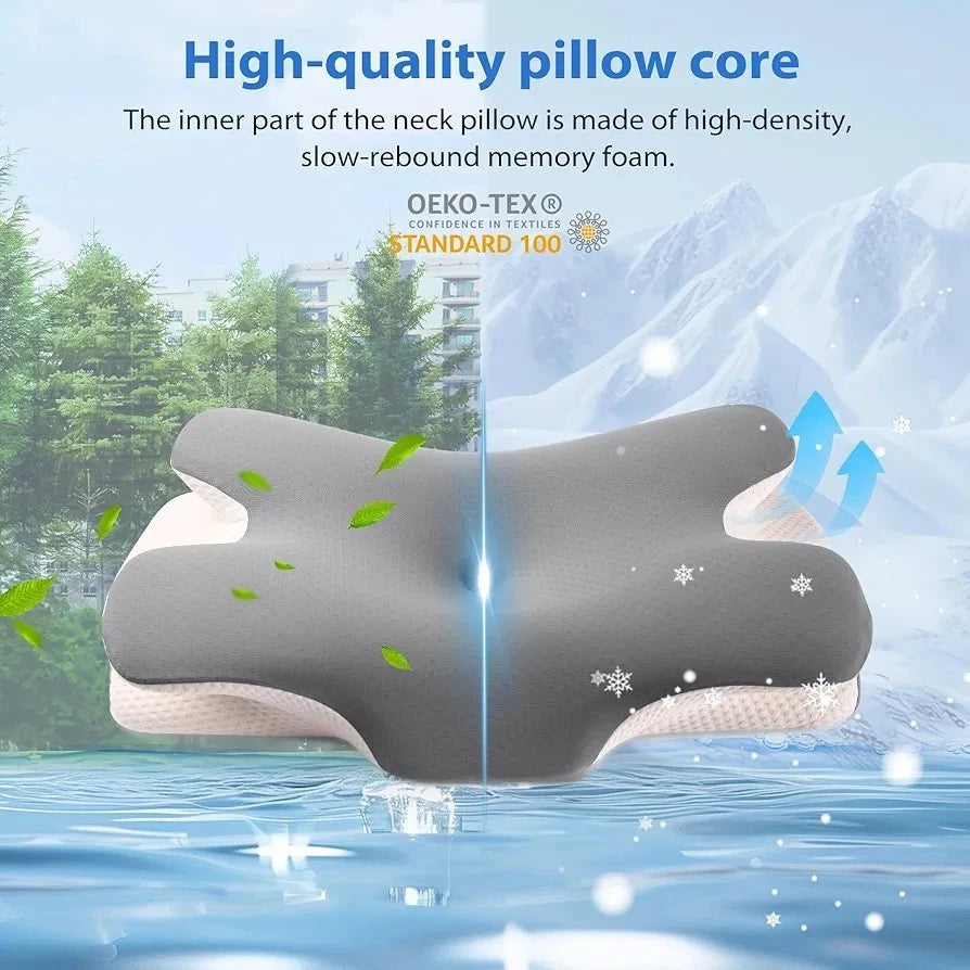 Aeroflux Orthopedic Memory Foam Pillow – Engineered for Therapeutic Sleep & Spinal Wellness