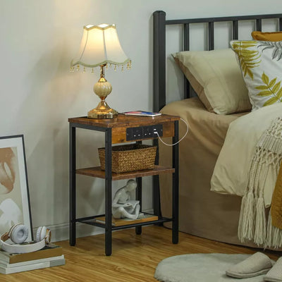 Aeroflux Slim Side Table with Built-in Charging Station